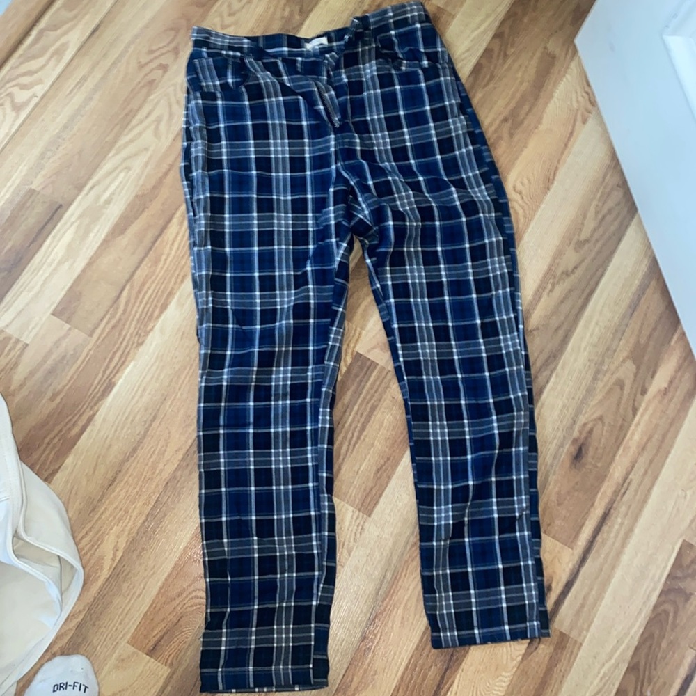 brandy melville straight plaid pants